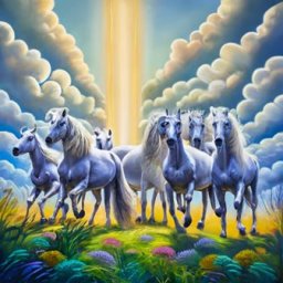 На лугу серебряные кони...